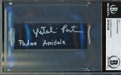 Star Wars: Natalie Portman Signed & "Padme Amidala" Inscribed 1.5" x 4.25" Sheet (Beckett/BAS Encapsulated & LOA)