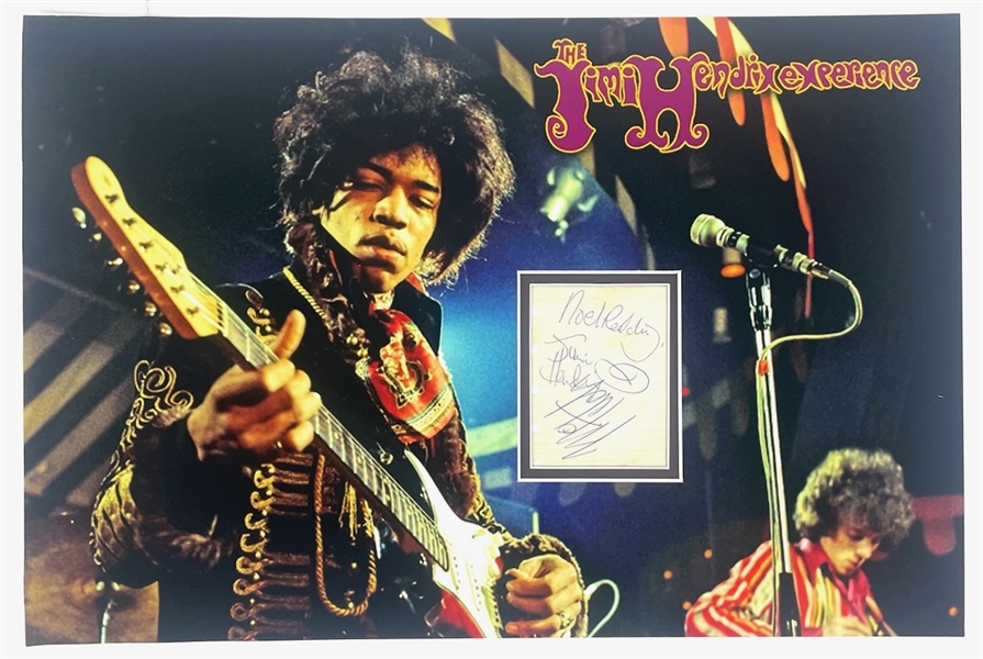 The Jimi Hendrix Experience Custom Matted Display w/ 3-Signatures (JSA)