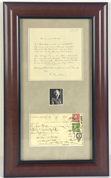 Albert Einstein Incredible Handwritten & Signed Original Poem Direct from The Genius Mind! (Beckett/BAS LOA)