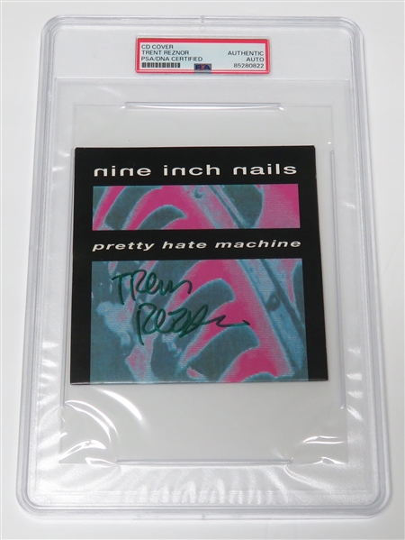 Nine Inch Nails: Trent Reznor Signed "Pretty Hate Machine" CD Cover (PSA/DNA Encapsulated & JSA LOA) 