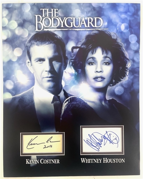 The Bodyguard: Kevin Costner and Whitney Houston Signed Matted Display (Beckett/BAS & JSA)
