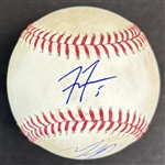Freddie Freeman & Mookie Betts Game Used & Signed OML Baseball :: Used 7-25-2023 TOR vs. LAD :: Ball Pitched to Freeman & Betts! (PSA/DNA & MLB Hologram)