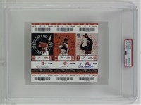 Vin Scully Signed Ticket Panel from Final Called Game & Series w/ Gem Mint 10 Auto!