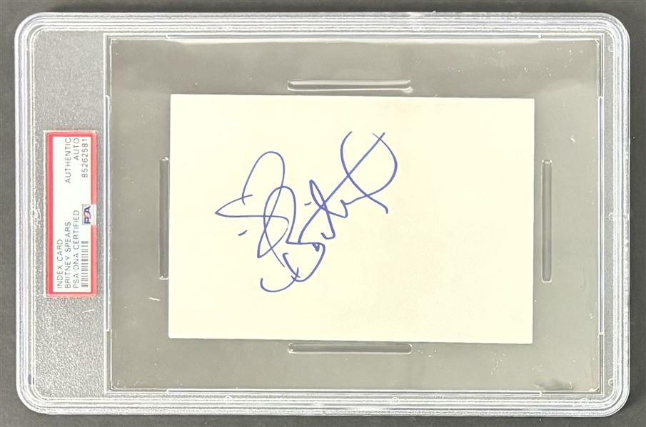 Britney Spears Signed 4" x 6" Index Card (PSA/DNA Encapsulated)