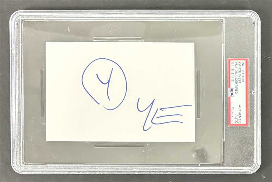 Kanye West Signed 4" x 6" Index Card (PSA/DNA Encapsulated)