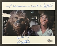 Star Wars: Mark Hamill & Peter Mayhew Signed & Uniquely Inscribed 8" x 10" Photo from "A New Hope" (Beckett/BAS LOA)