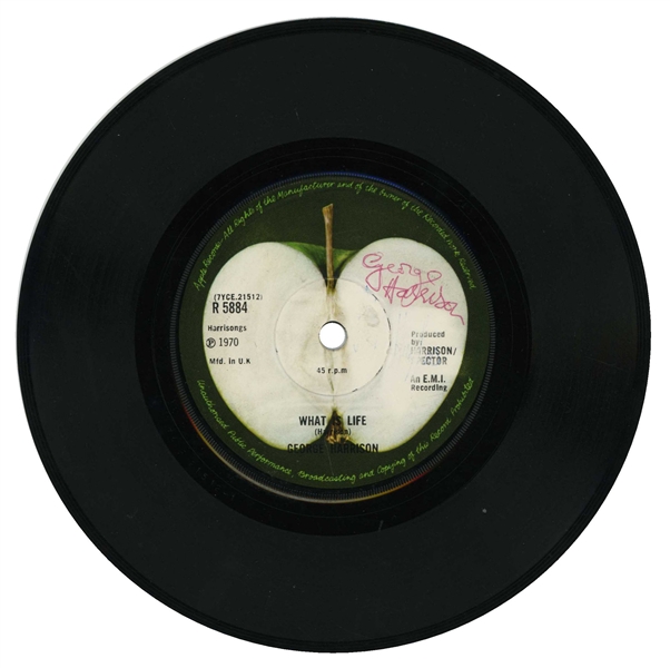 The Beatles: George Harrison 1970 Signed UK Pressing of "My Sweet Lord" (Tracks LTD)(Beckett/BAS LOA)