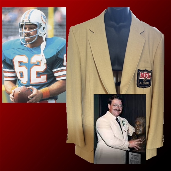 Jim Langer Personally Owned & Worn 1987 HOF Gold Jacket  :: Worn by Langer During His HOF Induction Speech! (Jim Langer LOA)