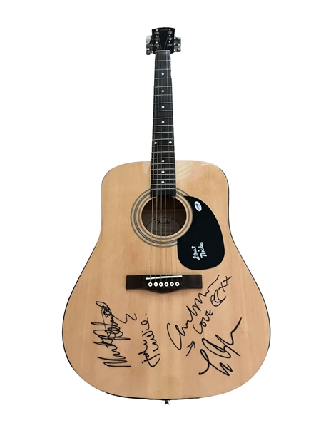 Fleetwood Mac: Rare Group Signed Acoustic Guitar w/ all 5 Members! (PSA/DNA LOA)