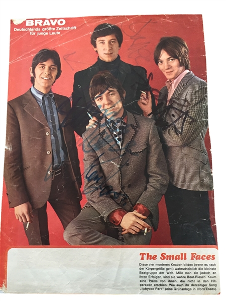 Small Faces: Original Group Signed Magazine (4 Sigs)(PSA/DNA LOA)