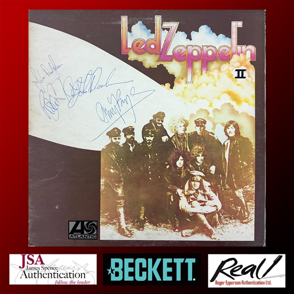 Led Zeppelin Incredible Group Signed "Led Zeppelin II" First UK Pressing Record Album - One of the Finest in Existence! (Beckett/BAS, JSA & Epperson/REAL LOAs)
