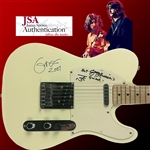 George Harrison & Eric Clapton ULTRA RARE Dual Signed Fender Squier Telecaster Guitar (JSA LOA)