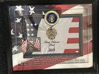 Donald Trump Signed Doral Golf Course Flag in Custom Framed Display (JSA LOA)