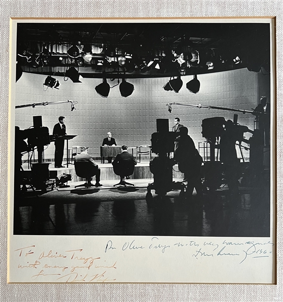 John F. Kennedy & Richard Nixon ULTRA RARE Signed 10.75" x 10.75" Photo from Historic 1960 Presidential Debate (Beckett/BAS LOA)