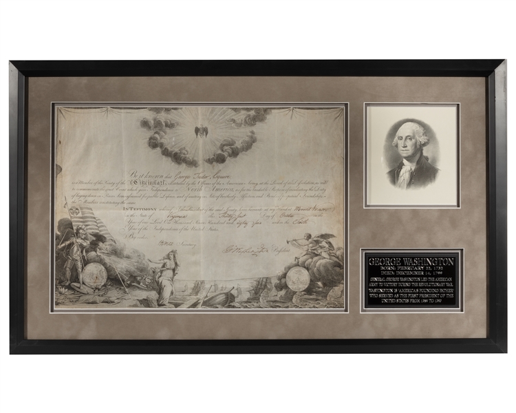 George Washington & Henry Knox Signed Society of Cincinnati Document (PSA/DNA LOA)