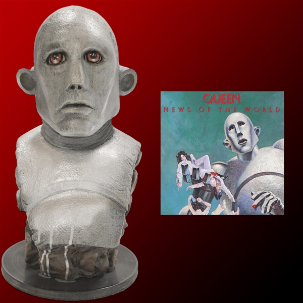 Queen: Frank Kelly Freas 1977 Frank The Robot Large Concept Bust Used in Design Process for "News of the World" Album Cover!