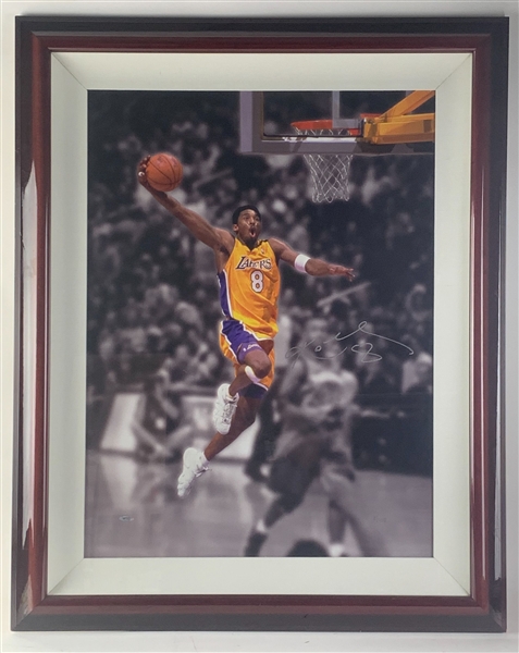 Kobe Bryant Signed Ltd. Ed. "Photo-to-Art" in Framed Display - Numbered 8 of 108! (UDA COA)