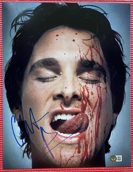 Christian Bale Signed 11” x 14” ‘American Psycho’ Photo (Beckett/BAS)