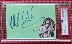 Eddie Van Halen Signed 3.5” x 5” Album Page (PSA/DNA Encapsulated)