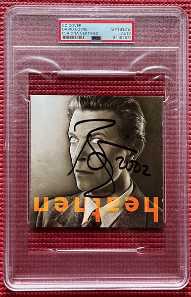David Bowie Boldly Signed ‘Heathen’ CD Insert (PSA/DNA Encapsulated)