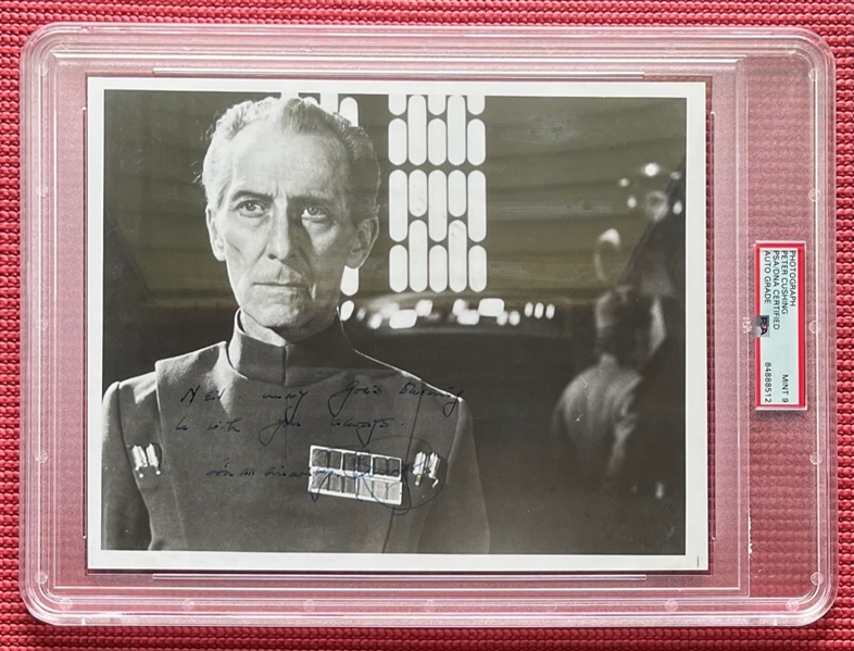 Star Wars: Peter Cushing Signed 10” x 8” “A New Hope” Photo w/ Auto Gem Mint 9! (JSA Authentication) (PSA Encapsulated)