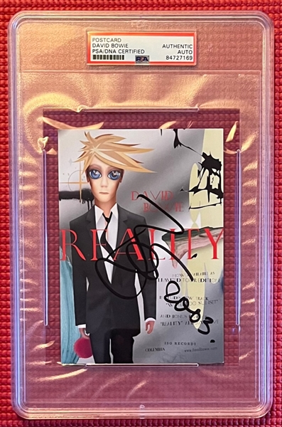 David Bowie Signed "Reality" Postcard (PSA/DNA Encapsulated)