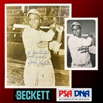 Jackie Robinson Signed 8" x 10" Type III 1947 Bond Bread Pre-Rookie Photograph (PSA/DNA)