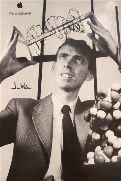 DNA: James Watson Unique Signed 11" x 17" Apple "Think Different" Poster (Third Party Guaranteed)