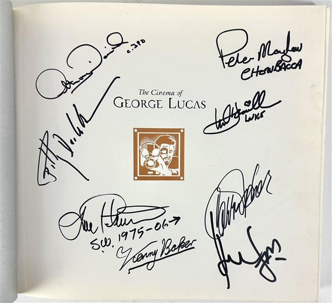 Star Wars Cast Signed "The Cinema of George Lucas" Hardcover Book with Hamill, Ford, Fisher, Lucas and Others (9 Sigs)(Beckett/BAS LOA)