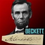 President Abraham Lincoln Choice Signed Document Segment (Beckett/BAS Encapsulated)