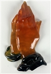 Elvis Presleys "Praying Hands" Wall Hanging with Photo from It Hanging In Graceland! - From The Nancy Rooks Collection