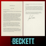 President Joe Biden Signed Souvenir Typescript RE: Dropping Out of 2024 Presidential Campaign! (Beckett/BAS LOA)