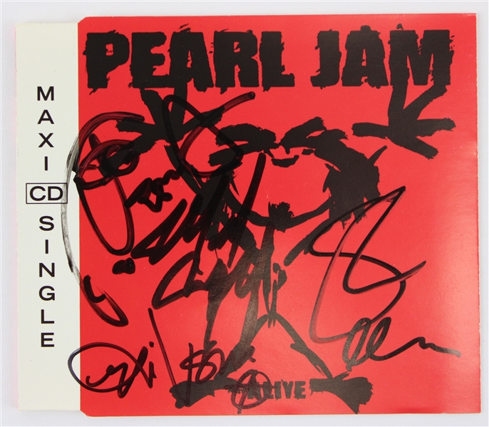 Pearl Jam: Fully Group Signed "Alive" CD Cover w/ Disc (Beckett/BAS LOA)