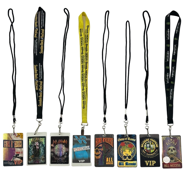 Hard Rock Lot of 8 VIP Backstage Passes w/ Guns N Roses, Rob Zombie, & More! (Unsigned)