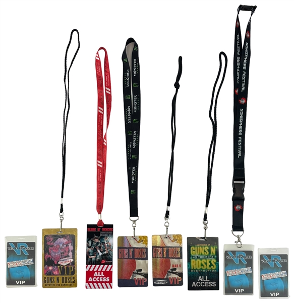 Guns N Roses & Velvet Revolver Lot of 8 VIP Backstage Passes w/ 2 Matching GNR Appetite For Democracy Tour Books (Unsigned)