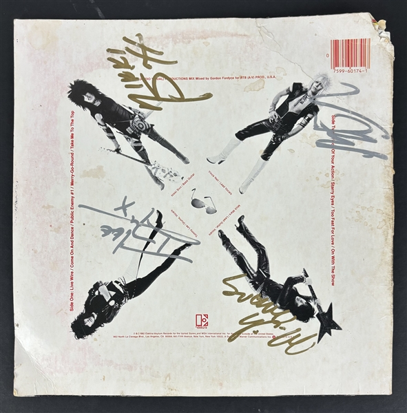 Motley Crue Group Signed "Too Fast For Love" Record Album (4 Sigs)(JSA LOA)