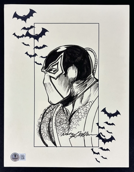 Batman: Neal Adams Amazing Original Pen & Ink Sketch Portrait of Bane (Beckett/BAS)