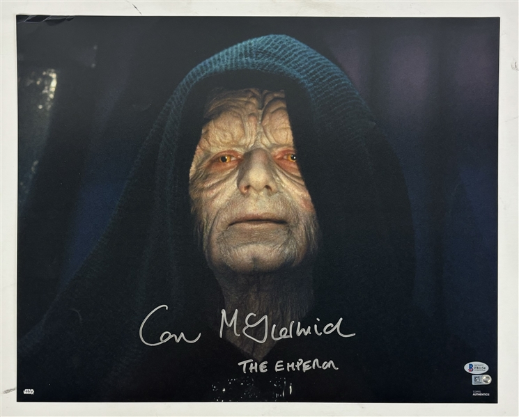 Star Wars: Ian McDiarmid Signed 16" x 20" Photo (Beckett/BAS & SWAU Holo)