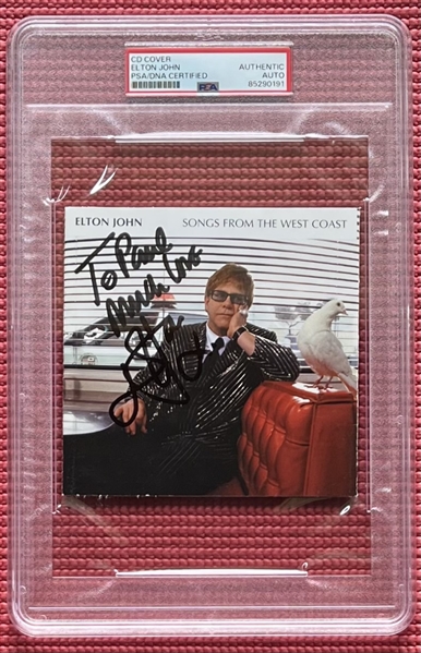 Elton John Signed "Songs from the West Coast" CD Insert (PSA/DNA Encapsulated)