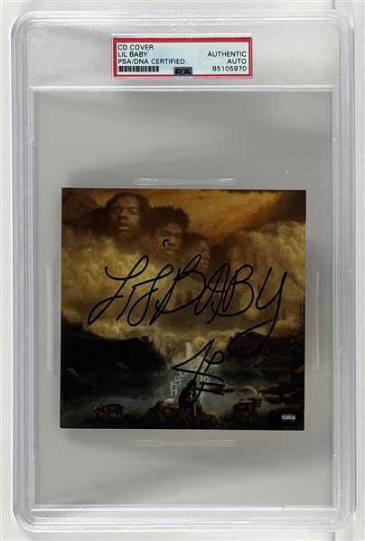 Lil Baby Signed "Its Only Me" CD Cover (PSA/DNA Encapsulated)