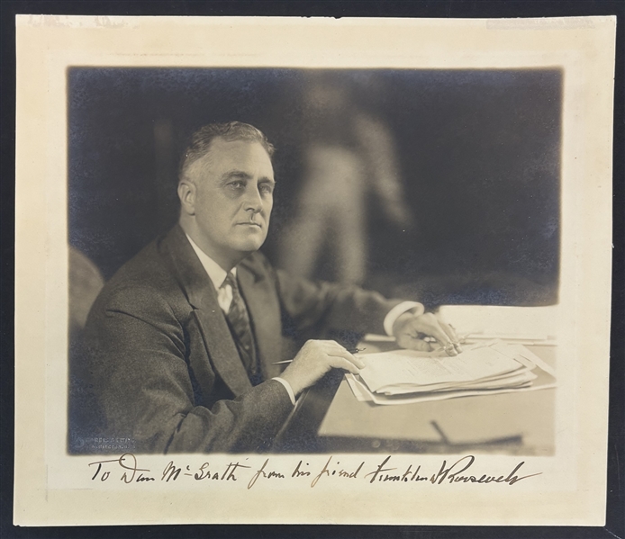 President Franklin D. Roosevelt Signed & Inscribed 9.5" x 11" Photograph (JSA LOA)