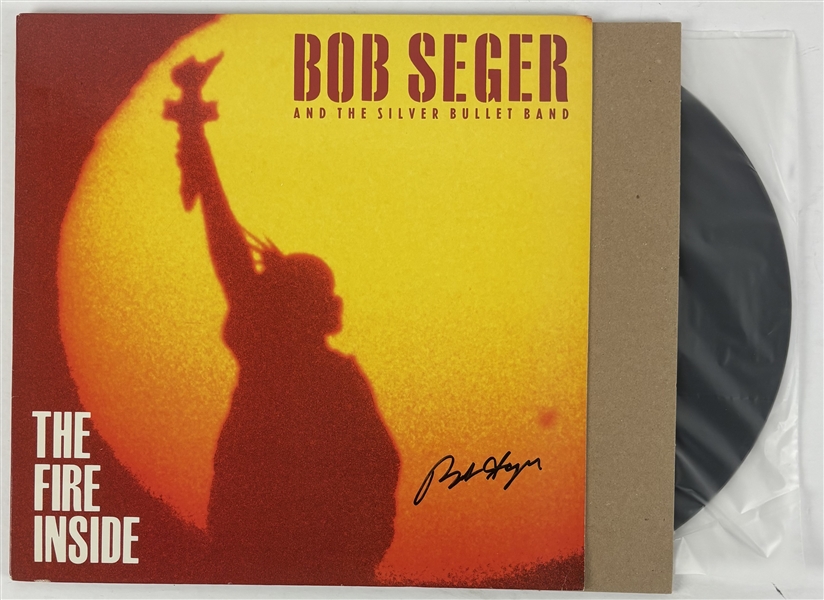 Bob Seger Signed "The Fire Inside" Album Cover w/ Vinyl (Beckett/BAS LOA)