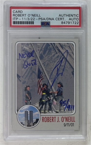 U.S. Navy Seal Robert ONeill Signed LE/911 "Ground Zero" Trading Card (PSA/DNA Encapsulated)