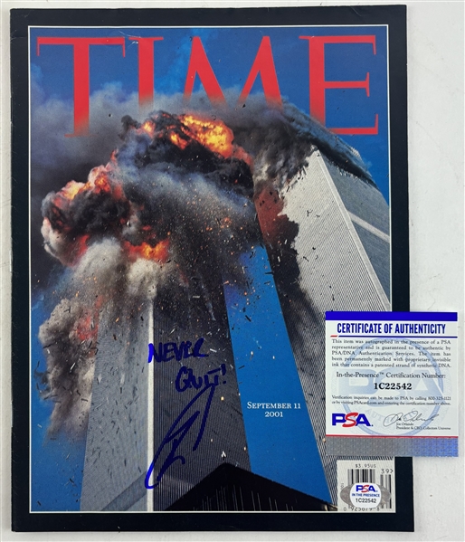 U.S. Navy Seal Robert ONeill Signed "Twin Towers" TIME Magazine (PSA/DNA)