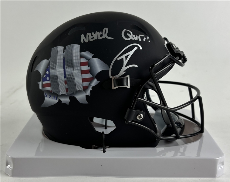 U.S. Navy Seal Robert ONeill Signed "Twin Towers" Mini Helmet (PSA/DNA ITP)