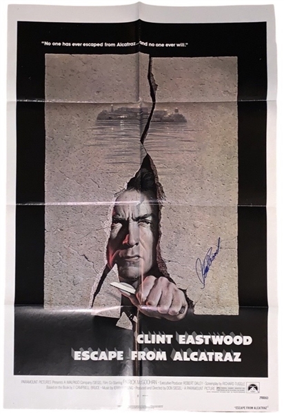 Clint Eastwood Signed 27" x 40" Original "Escape from Alcatraz" Poster (ACOA)