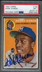 Hank Aaron Signed 1954 Topps Rookie Card with GEM MINT 10 Autograph (PSA/DNA Encapsulated)