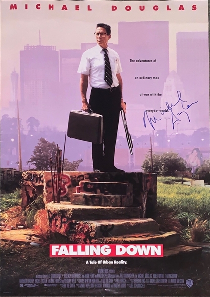 Michael Douglas Signed Full Size "Falling Down" Movie Poster (ACOA)