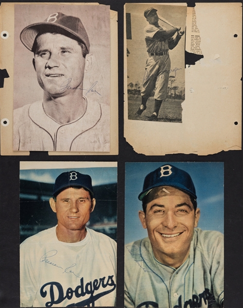 Brooklyn Dodgers c. 1950s Vintage Signed Magazine Photographs (Third Party Guaranteed)