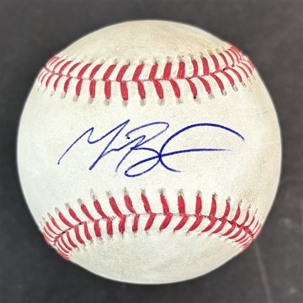 Mookie Betts Game Used & Signed OML Baseball :: Used 8-28-2023 ARI vs. LAD :: Betts Walk! (PSA/DNA & MLB Hologram)